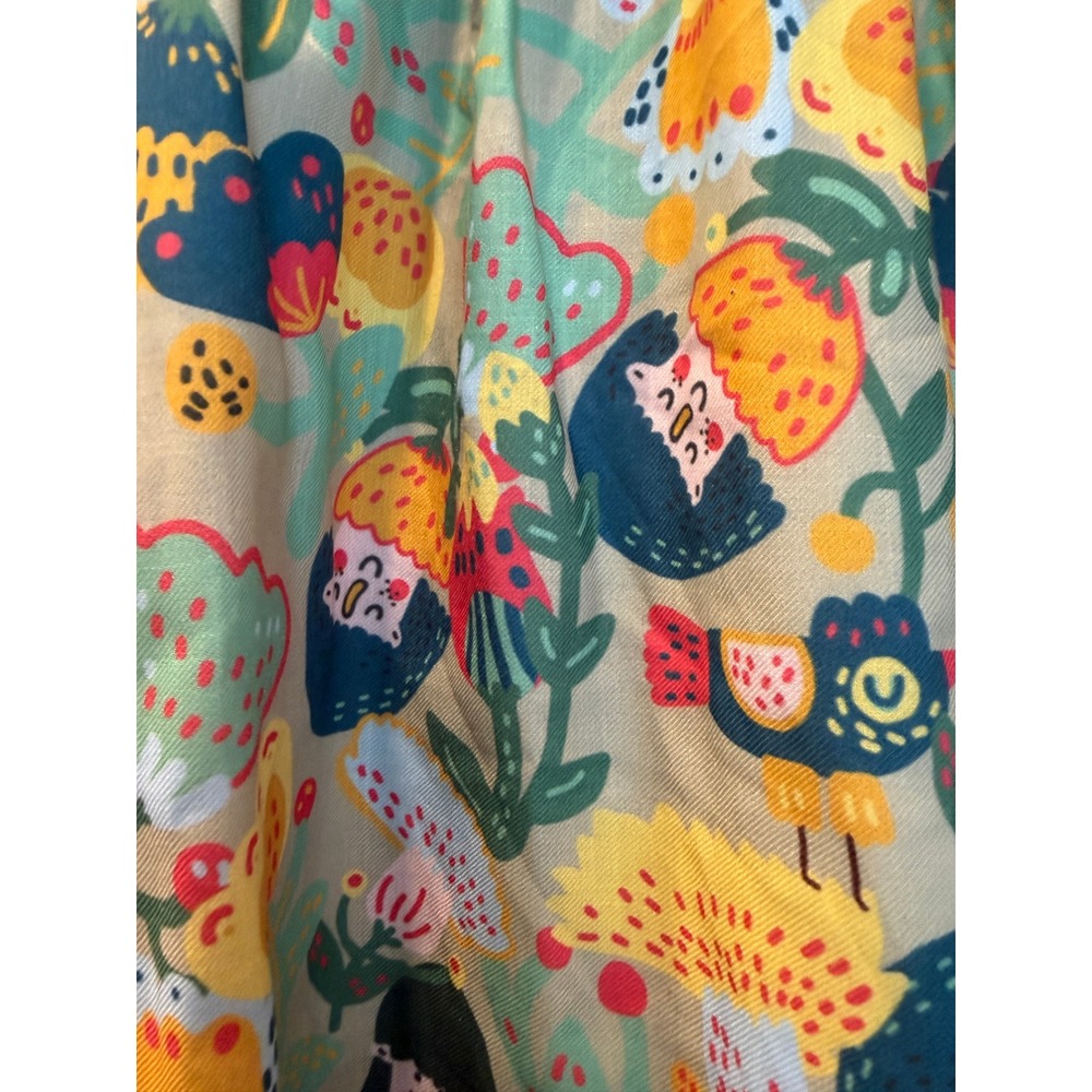 Fiorella Girls Whimsical Illustrative Print Cotton Tie Strap Sundress Size 6-7Y - Picture 6 of 10